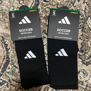 Adidas Black and White Athletic Soccer Socks